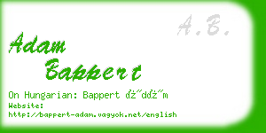 adam bappert business card